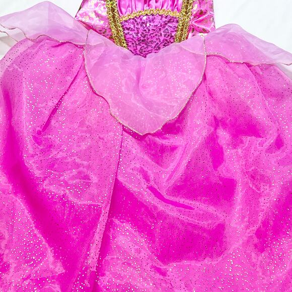 Disney Store Princess Aurora Costume Girls Small 5-6 Sleeping Beauty Pink New - Picture 13 of 16